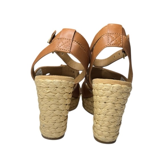 UGG Careena Wedge Heeled Sandals Chestnut Leather - Picture 4 of 10